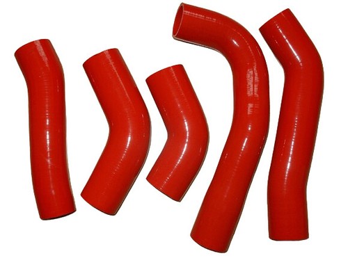 Red silicone intercooler turbo - red,